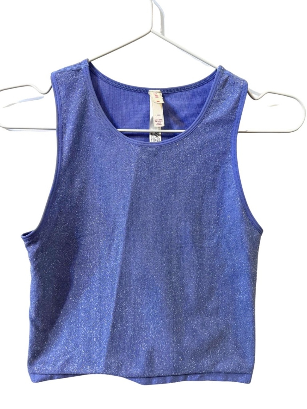 Anthropologie Lyrebird - Violet Shimmer/ Shiny Athletic Tank
